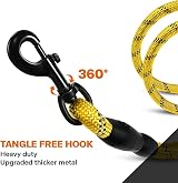 Taglory Rope Dog Lead 1.2 cm 1.8 m Reflective Padded Handle Yellow view 6