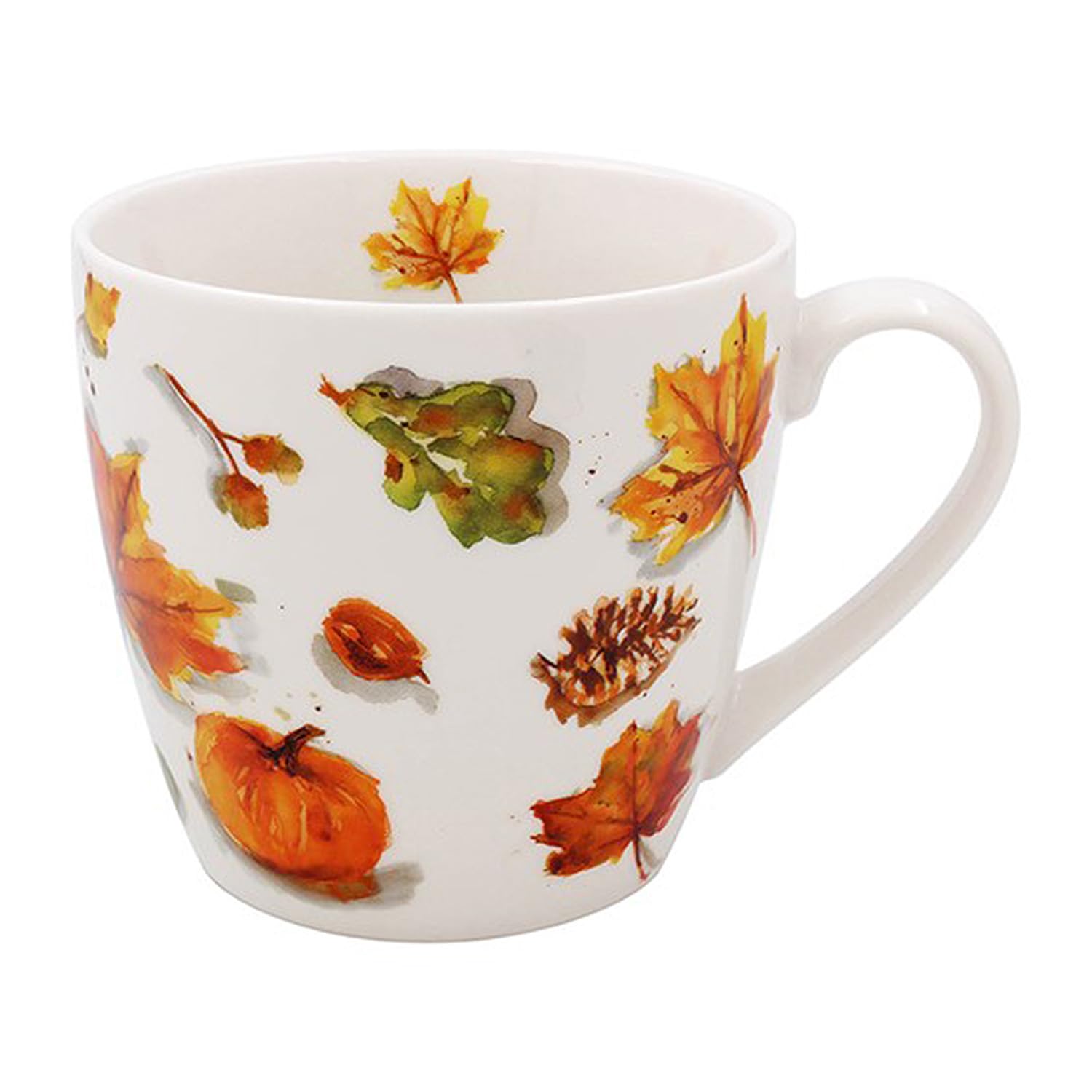 The Leonardo Collection Autumn Leaves Design Fine China Breakfast Mug