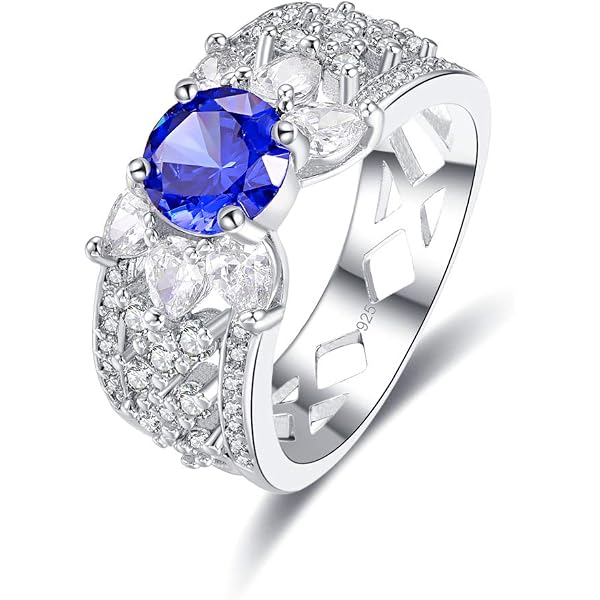 YAZILIND Platinum Plated Hollow Band Ring With Sparkling Cubic Zirconia - Exquisite Cut For Women - View #5