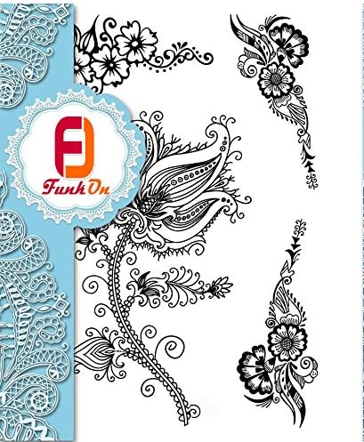 Flash temporary Henna lace body art tattoo sticker decal transfer bindi black white wedding bridal jewelry over 80 designs to choose (HLB017)