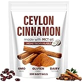 Aevezom Ceylon Cinnamon Softgels with MCT Oil | Soft Gel 7200mg | Herbal Extract | Non-GMO, Gluten Free | 300 Softgels (1)