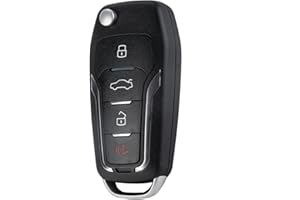 Car Upgraded Flip Remote Car Key Fob Replacement for 2009 - 2017 Flex 2005 - 2013 Mustang 2007 - 2015 Edge for Ford with FCC 