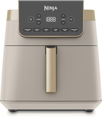 MAX PRO, Friggitrice ad Aria Formato Famiglia, 6 Funzioni, Beige/Oro