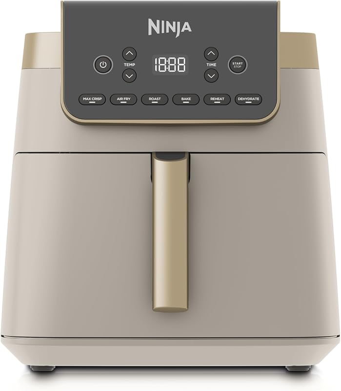 MAX PRO, Friggitrice ad Aria Formato Famiglia, 6 Funzioni, Beige/Oro