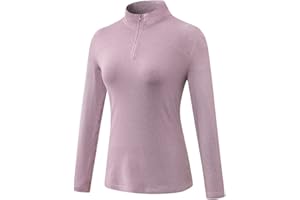 Blaward Women's Thermal Fleece Running Shirt Quarter Zip Pullover Jacket Long Sleeve Tops Equestrian Golf Shirt Winter Gear