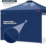 MasterCanopy Durable Ez Pop-up Gazebo 2.5x2.5M Navy Blue with Sidewall view 8
