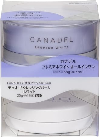Amazon カナデル Canadel 大人女性に向けた Duo姉妹ブランド プレミアホワイト オールインワン 美容液クリーム 医薬部外品 美白セット Duo ザ クレンンジングバーム ホワイト お試しサイズ 付き ｃａｎａｄｅｌ カナデル オールインワン 通販