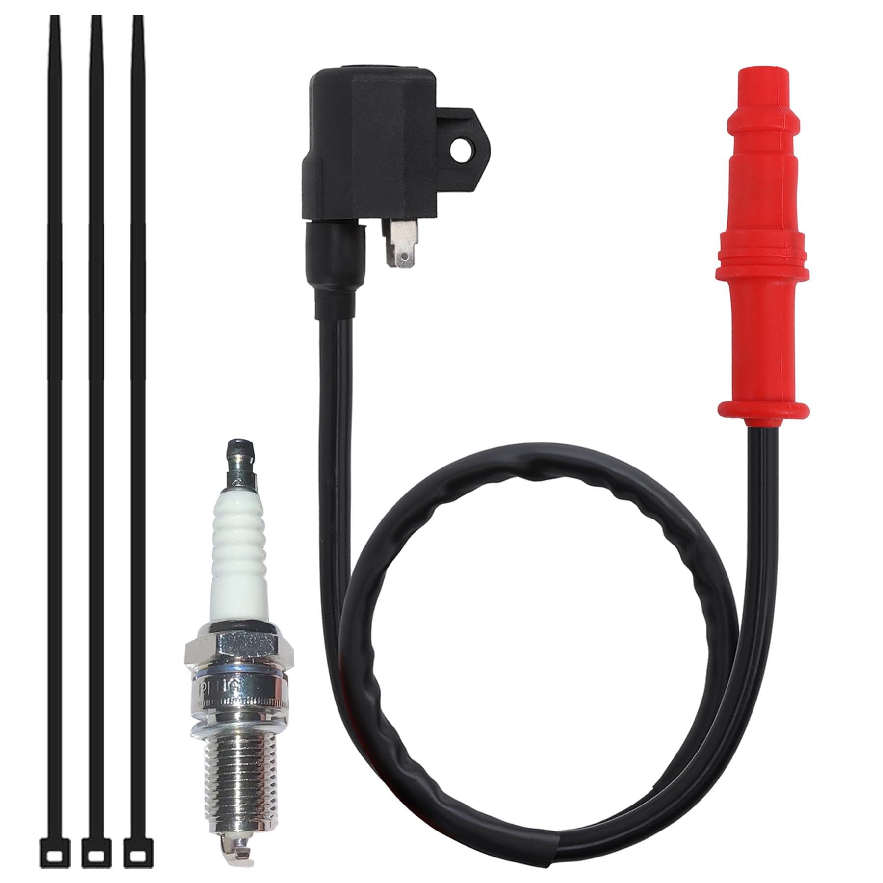 Photo 1 of Premium Ignition Coil & Spark Plug Set Compatible with Polaris Ranger 400 500 & Sportsman 400 450 500 HO 4x4 6x6 ATV Models 2004-2013 (OEM Part #3089239)