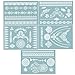 TAFLY Lace White Chains Tattoo Waterproof Body Transfer Tattoos Stickers for Women & Girls -150 Designs Bracelets,Necklaces,Tribe,Totem,Wing etc