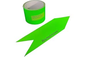 RouteArrows Roll of 50 Arrow Stickers (Green) Hi-Viz Removable Eco-Friendly Directional Arrows for Outdoor Pavement Stress Free Route Marking Perfect for 5k 10k Make Participants Feel Safe & Happy