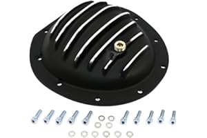 Assault Racing Products A5077PBK GM Truck 10 Bolt 8.5in Ring Gear Polished Fins Black Aluminum Front Differential Cover