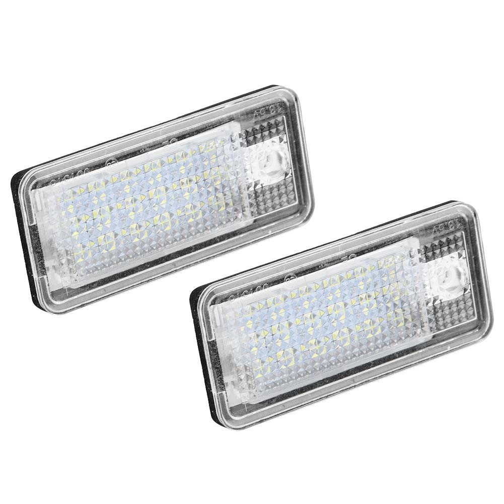Aramox LED License Plate Lamp, 2Pcs Car Led Number Hop-Lpl0114 Plate Lamp Bulb Kit For S3 A4 S4 B6 B7 A6 C6 S6