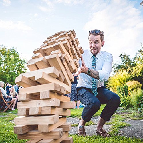 Giant Tumbling Timbers by Legit Sports – The Big Life Size Stacking Blocks Game Everyone Loves– Jumbo Tumbling Timbers Set Includes Large Stacking Wood Blocks – in-Door Outdoor Yard Fun! - Thumbnail 6
