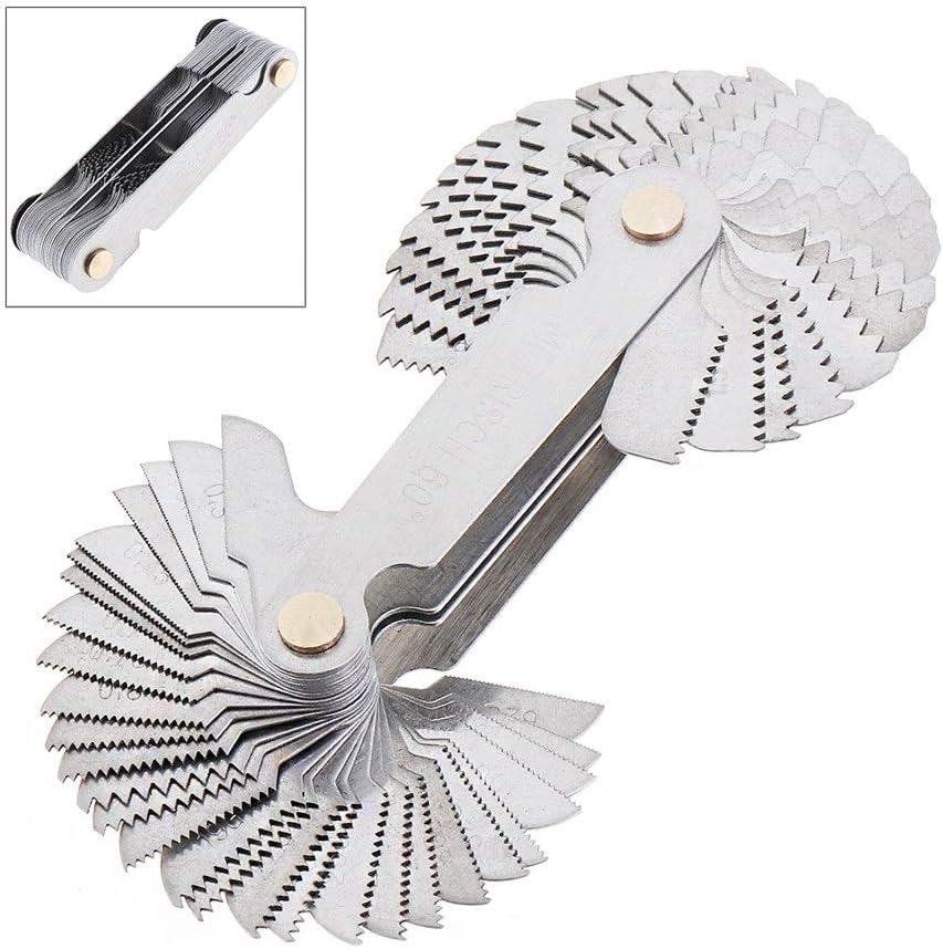 ULIULINH Ampliar Métricas Imperial 58pcs Hoja del Tornillo Calibre 55