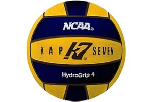 KAP K7 SEVEN KAP7 Size 4 HydroGrip Water Polo Ball (Offical Ball of The NCAA), Yellow/Navy