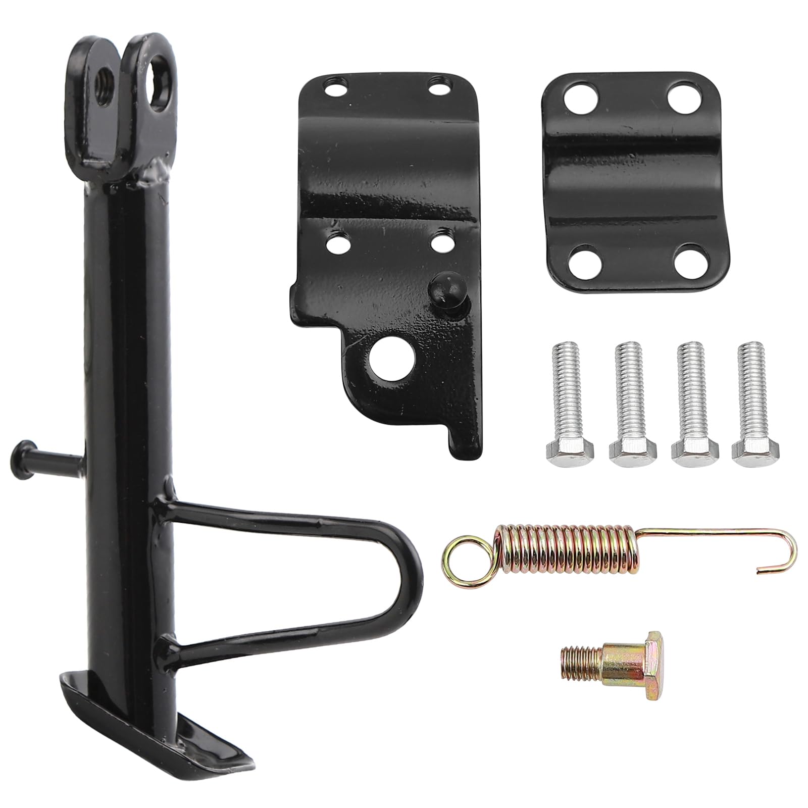 Photo 1 of Mokuo Dirt Bike Stand,Motorcycle Kickstand, Scooter Mopeds Side Stand Come with Mounting Bracket in Iron Material Compatible with Most Scooter Mopeds Mini Bike,Height of 12cm Above Ground