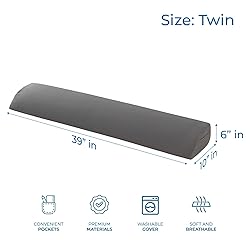 Nestl Bed Wedge Pillow for Headboard, Bed Gap