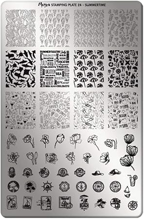 Amazon Moyra モイラ Moyra スタンピングプレート 26 Summertime 1枚 Moyra モイラ ネイルアートキット 通販