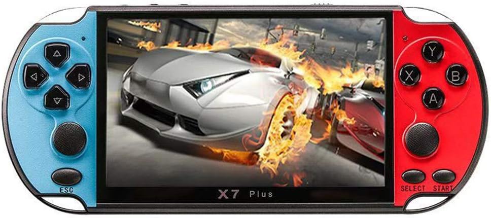 Yutang Retro Game Arcade, X7/X7 Plus 8G Pocket PSP Game Console Rechargeable Multifunctional Game Player Audio Player 5.1 Inch/4.3 inch Display