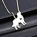 WeiVan Golden Retriever Necklace Gold Plated Dog Pendant with Box Chain