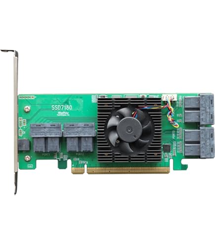 Amazon.com: Highpoint SSD7184 NVMe 8-Port M.2/U.2 Industry Fastest