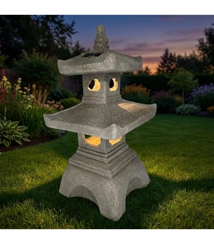 Amazon.com: SGeneE Pagoda Stupa Lantern Outdoor Garden Stone