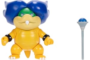 Nintendo Super Mario 4-Inch Ludwig Von Koopa Poseable Figure with Wand Accessory. Ages 3+ (Officially licensed)