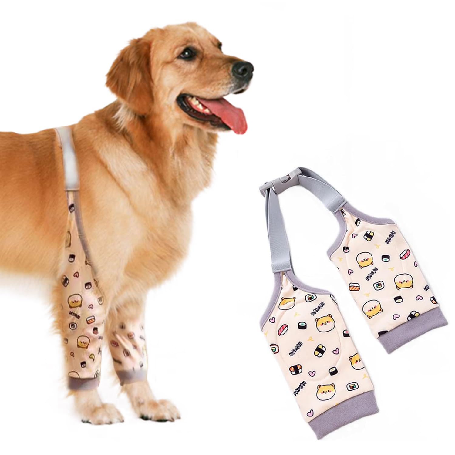 CUEMOON Dog Elbow Brace, Adjustable Elbow Splint for Dogs, Knee Brace and Wounds for Medium and Large Dogs