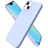 ORNARTO Compatible with iPhone 13 Case 6.1, Slim Liquid Silicone 3 Layers Full Covered Soft Gel Rubber Phone Case Protective Cover 6.1 Inch-Baby Blue