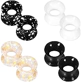 Xpircn 4mm-25mm Silicone Ear Gauges Flexible Ear Tunnels Plugs Stretchers Expander Double Flared Flesh Ear Piercing Jewelry for Women Men