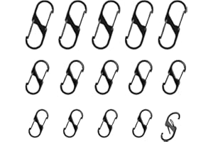15pcs Zipper Clip Theft Deterrent,Zipper Lock Clip,S Hooks Carabiner Clip,Small Carabiner Clip,Backpack Zipper Lock Clip,for 