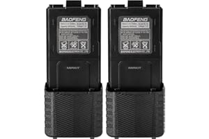 BAOFENG 2X Replacement Battery 7.4V 3800mAh for Walkie Talkies UV5 BF-F8HP UV-5R MK4 MK5 UV5Rush Plus UV-5RTP BF-F8+ Mirkit Edition