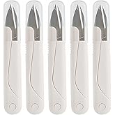 5-Pack Stainless Steel Thread Cutter Scissors - Ergonomic, Versatile, and Durable for Crafting, Embroidery, and Knitting