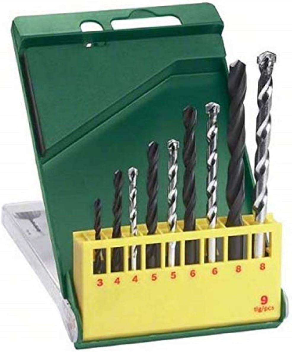 Bosch 9 Piece Steel & Masonry Drill Bit Set, Silver/Black