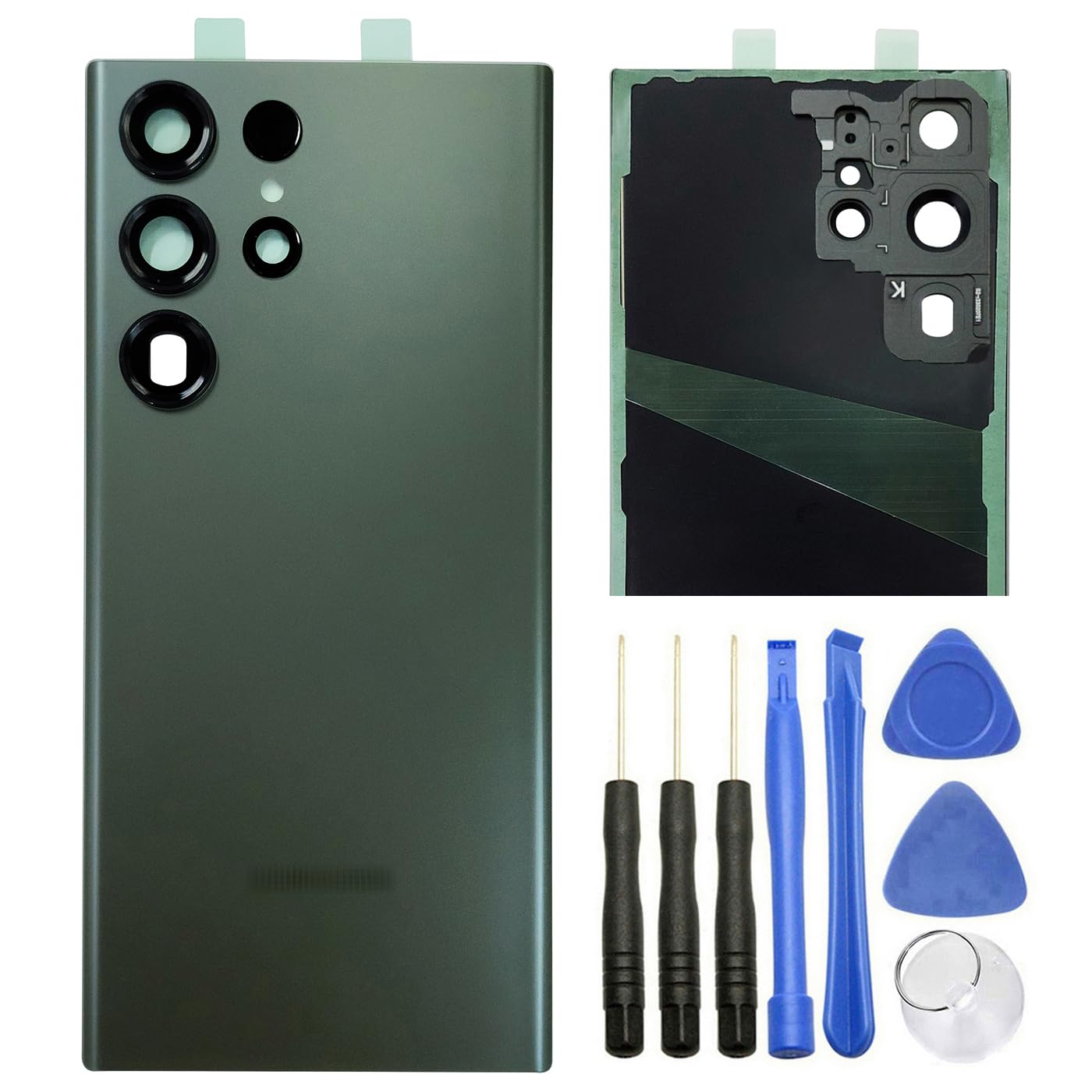 ubrokeifixit Galaxy S23 Ultra SM-S918W Rear Back Glass Door Cover Replacement for Samsung Galaxy S23 Ultra SM-S918U1 S918U S918W 6.8" 2023,w/Camera Lens (S23 Ultra-Green)