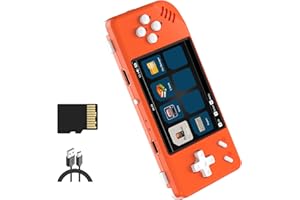 DORITENEY RG28XX Retro Video Handheld Game Console Linux OS Game Player 64G TF Card 5500+ Games 3100mAh Battery Compatible with Bluetooth and WiFi(Lava Orange)