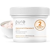 Pure Therapro Rx 100% Liposomal Vitamin C Powder, Patented PureWay Vegan Vitamin C Supplement, Supports Healthy Aging, Immune Function & Collagen Formation, Non-GMO, Made in the USA (30g, 60 Servings)