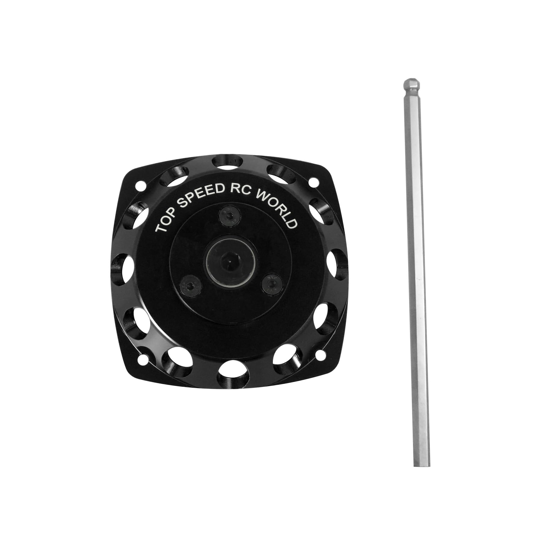 smTSRC CNC Aluminium RC Electric Rotor Starter for 23-30.5CC Engines 1/5 HPI Rovan BAJA LOSI RC Car Parts (Black)