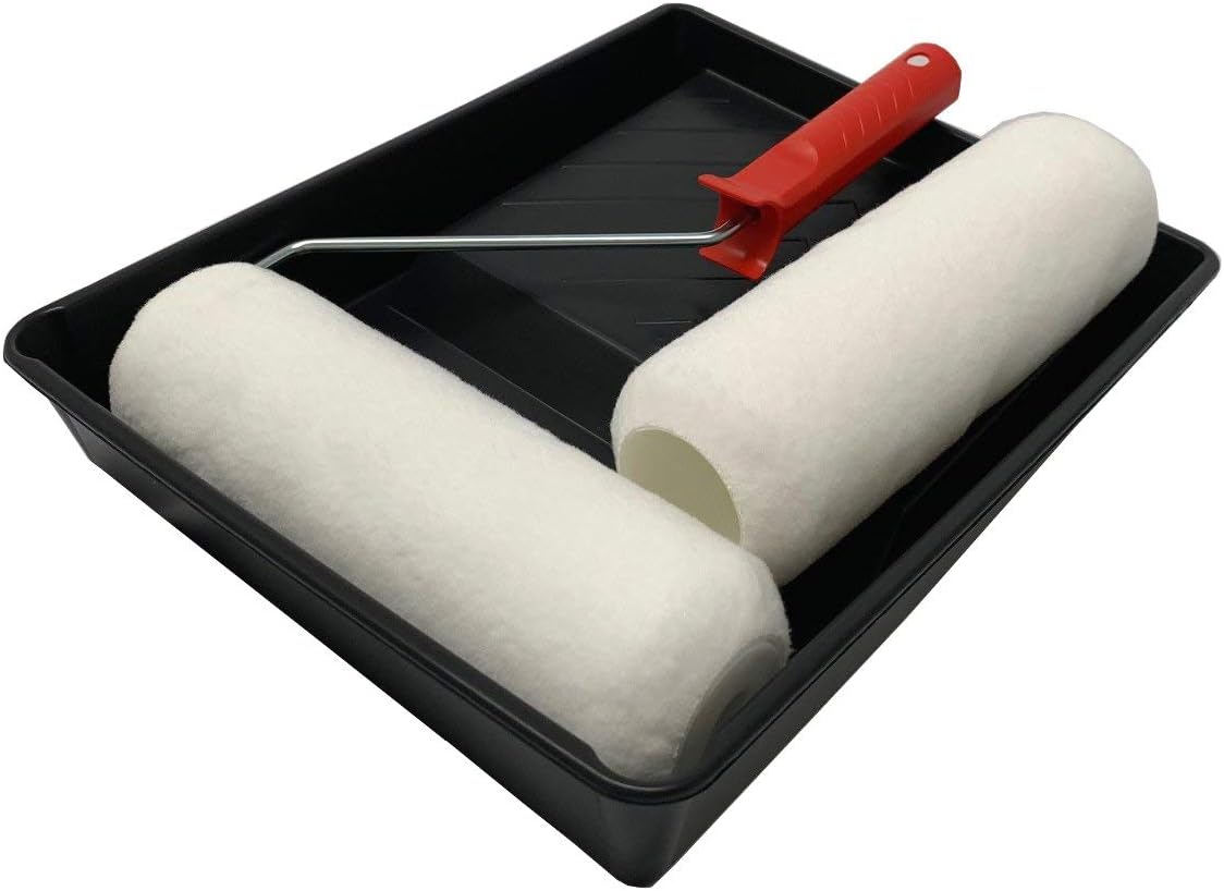 9" Paint Roller Set DIY Decorating Kit Includes Tray, Handle & 2
