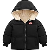 Srkrando Baby Girl Winter Fleece Coat Toddler Boy With Hood Puffer Jacket Down Outerwear