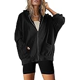 Womens Fashion Zip Up Hoodies Oversized Waffle Knit Jacket Shirts Long Sleeve Solid Shacket Blouse with Pockets