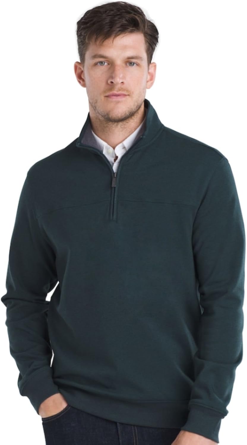 Van Heusen Flex ClassicFit Stretch Fleece QuarterZip Pullover at