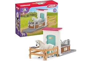 schleich HORSE CLUB — Horse Stall Extension Play Set for Children, 21 Piece Horse Stable Play Set with Horse Toys for Girls and Boys Ages 5+
