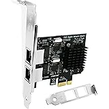 LTERIVER PCI Express to 2-Ports Gigabit Ethernet Adapter for Windows Server, 7, 8.0, 8.1, 10, 11 (32/64) and Linux, Dual Port