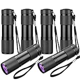 Ulako 6 UV Ultra Violet Black light 9 LED Flashlight Torch for Pet Urine Detector Dog Urine Pet Stains and Bed Bug Detector Fluorescent Agents Mask Passport