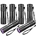 Ulako 6 UV Ultra Violet Black light 9 LED Flashlight Torch for Pet Urine Detector Dog Urine Pet Stains and Bed Bug Detector Fluorescent Agents Mask Passport