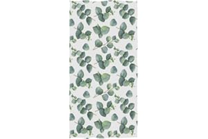 ZzWwR Stylish Fresh Eucalyptus Leaves and Branches Soft Highly Absorbent Guest Large Home Decorative Hand Towels Multipurpose for Bathroom, Hotel, Gym and Spa (16 x 30 Inches)