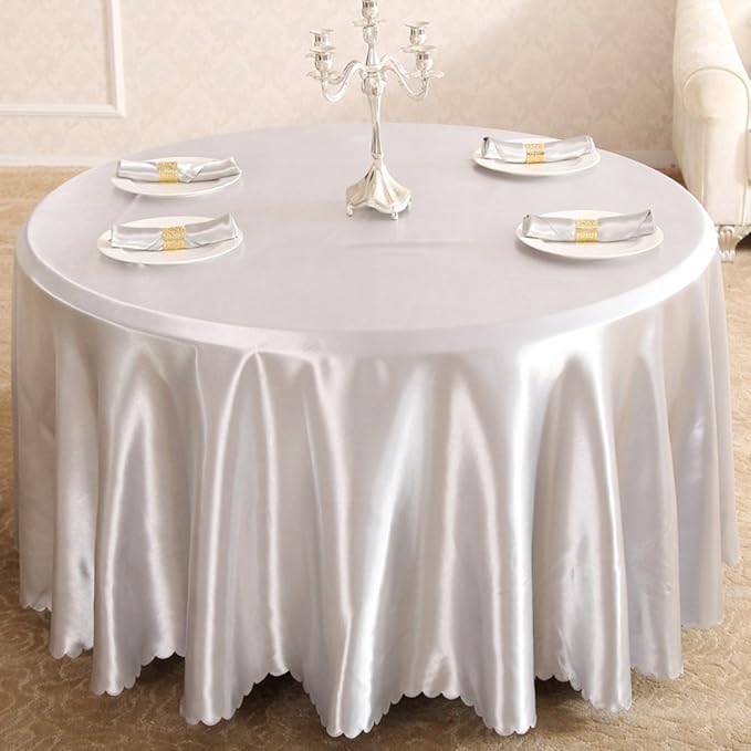 Stylish Table Linen/SilverGrey Cloth/Round Tablecloth/Table Cloth