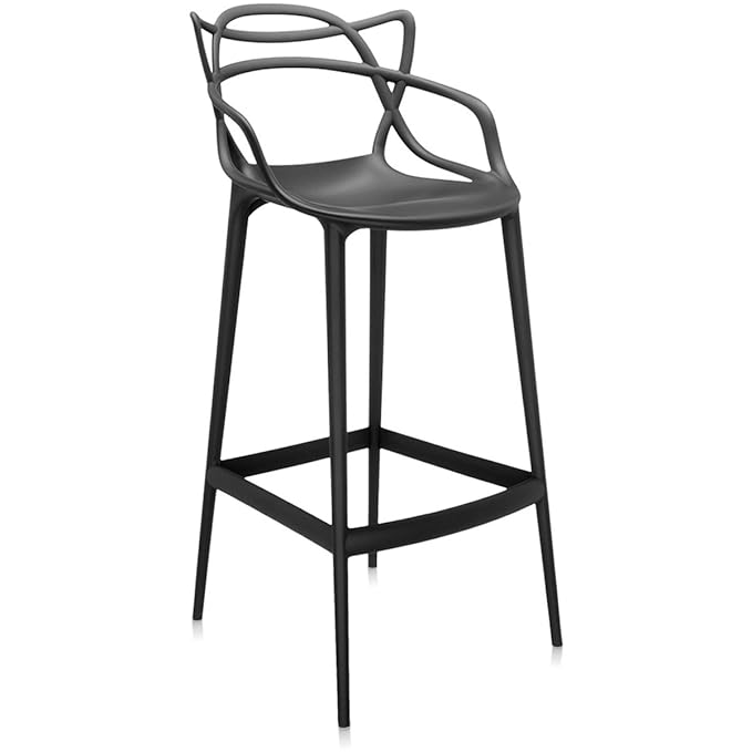 Kartell 586809 Barstuhl Masters Stool, 109 x 50 x 50 x S 75 cm, schwarz