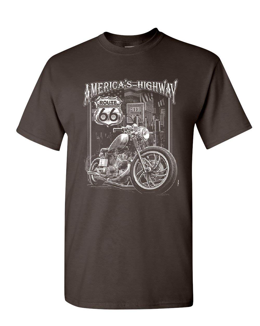 America's Highway T-Shirt Route 66 MC Motorcycle
